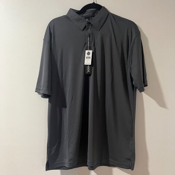 Burnside Lightweight Polo NWT Dark Gray Mens Size Large - Picture 2 of 7